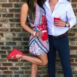 Multi colored mini sun dress